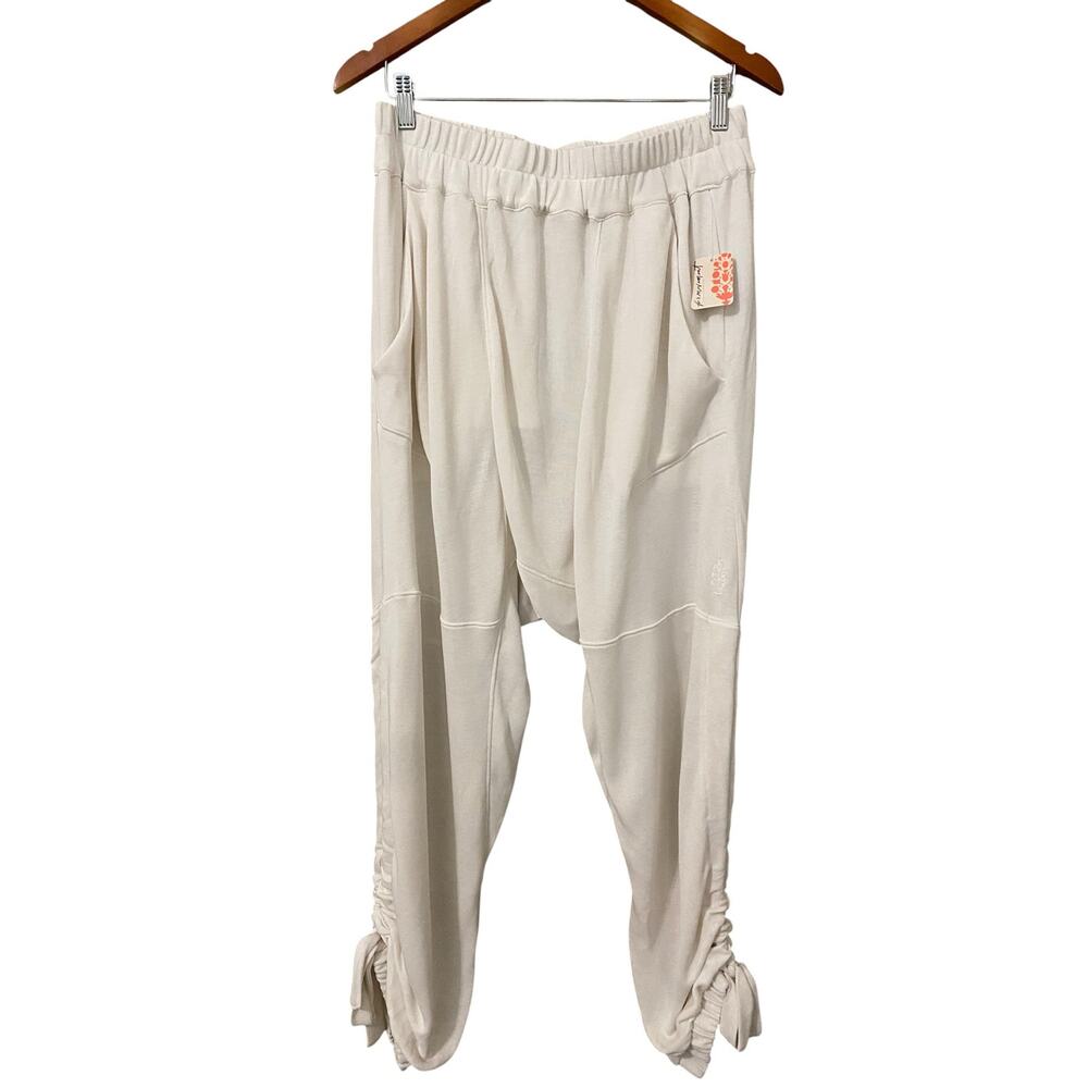 Free People FP Movement Pirouette Pant Large White Harem Baggy Sweatpant NEW NWT - Picture 4 of 12
